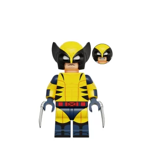 Minifigure - Wolverine wearing classic yellow and blue X-Men costume (LEGO Alternative)