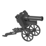 Custom Piece Miniature – Japanese Type 92 Battalion Gun black – 3D Print for LEGO minifigure