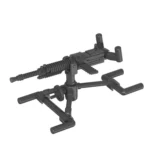 Custom Piece Miniature – Japanese Type 92 tripod mounted Heavy Machine Gun black – 3D Print for LEGO minifigure