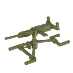 Custom Piece Miniature – Japanese Type 92 tripod mounted Heavy Machine Gun olive green – 3D Print for LEGO minifigure