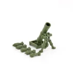 Custom Piece Miniature – mortar with shells olive green – 3D Print for LEGO minifigure