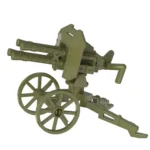 Custom Piece Miniature – quadruple mounted Maxim M1910 wheeled anti aircraft machine gun system olive green – 3D Print for LEGO minifigure