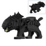 Minifigure - Armored Wolf Warg Black (LEGO Alternative)