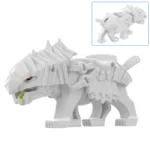 Minifigure - Armored Wolf Warg White (LEGO Alternative)