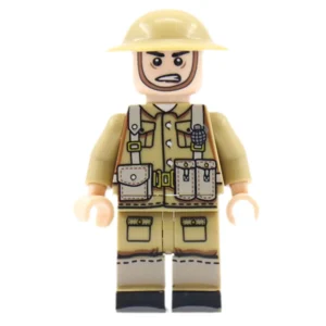 Minifigure – British Army infantryman soldier World War II (LEGO Alternative)