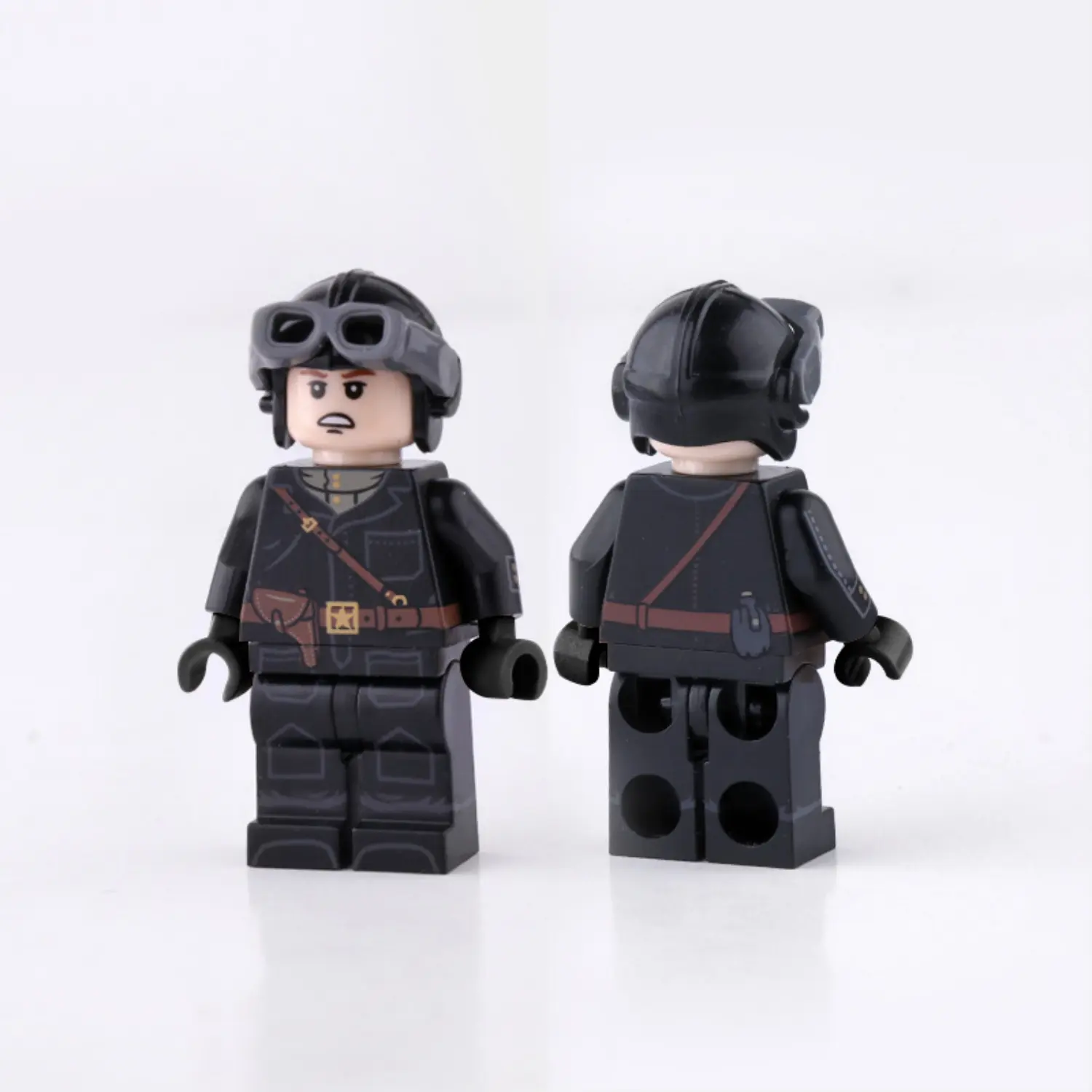 Minifigure – Soviet tank crewman tanker with black uniform (LEGO Alternative)