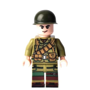 Minifigure – United States Army soldier World War II era (LEGO Alternative)