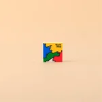 Custom Piece Printed Tile – World Map  – 3D Print for LEGO minifigure