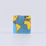 Custom Piece Printed Tile – a Grid Map focused on the Atlantic Ocean  – 3D Print for LEGO minifigure