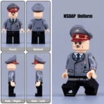 17Minifigure - Adolf Hitler the Nazi Party (NSDAP) and dictator of Germany with grey uniform and hat (LEGO Compatible)