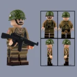 Minifigure - paratrooper from the United States Army's 101st Airborne Division Screaming Eagles (LEGO Compatible)