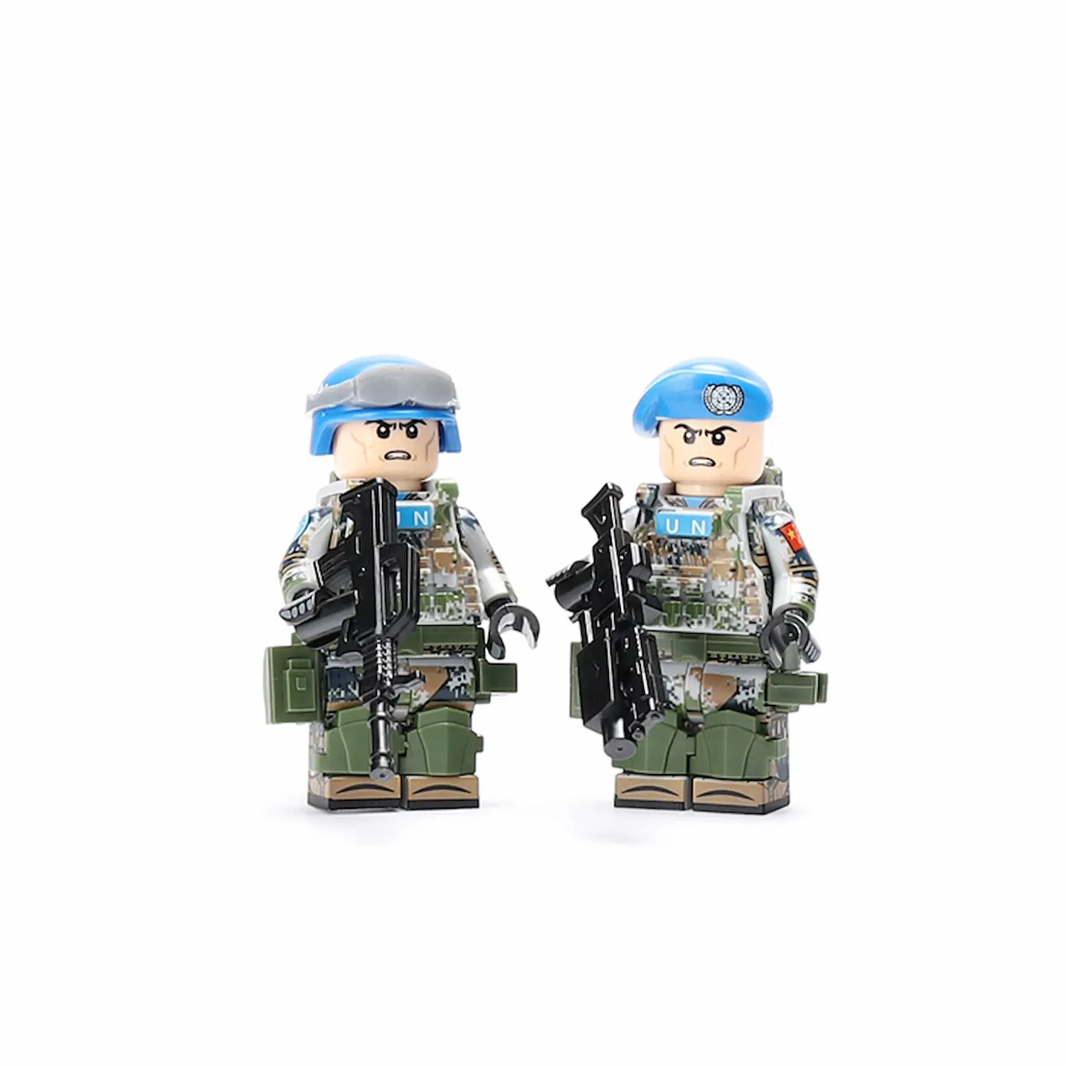 Minifigure – Chinese soldier and officer serving as United Nations (UN) peacekeepers (LEGO Compatable)
