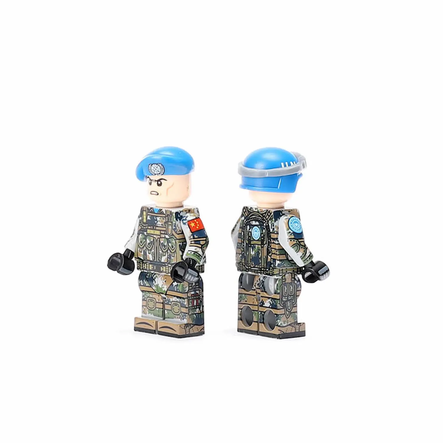 Minifigure – Chinese soldier and officer serving as United Nations (UN) peacekeepers (LEGO Compatible)