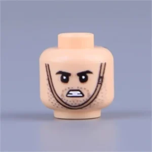 Custom Piece Miniature – head battle cry, a defiant shout, or a grimace of extreme effort – 3D Print for LEGO minifigure