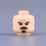 Custom Piece Miniature – head cold anger, intense focus, or menace – 3D Print for LEGO minifigure
