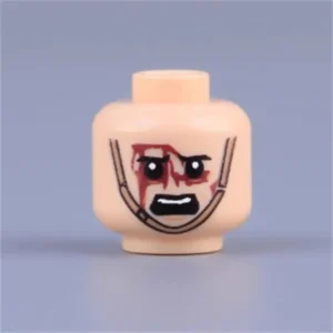 Custom Piece Miniature – head defiant agony or a pained battle cry – 3D Print for LEGO minifigure
