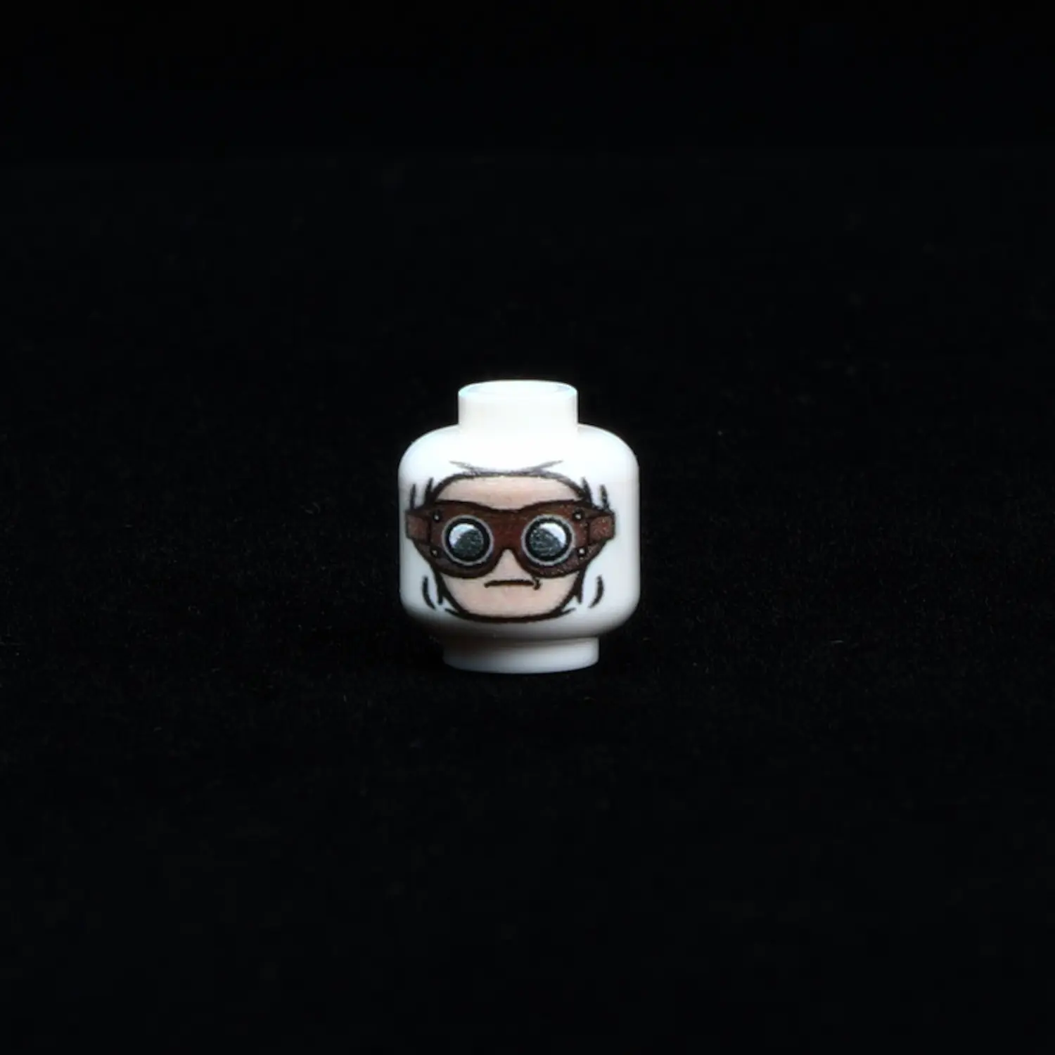 Custom Piece Miniature – head for a German soldier neutral watchfulness or slight apprehension – 3D Print for LEGO minifigure