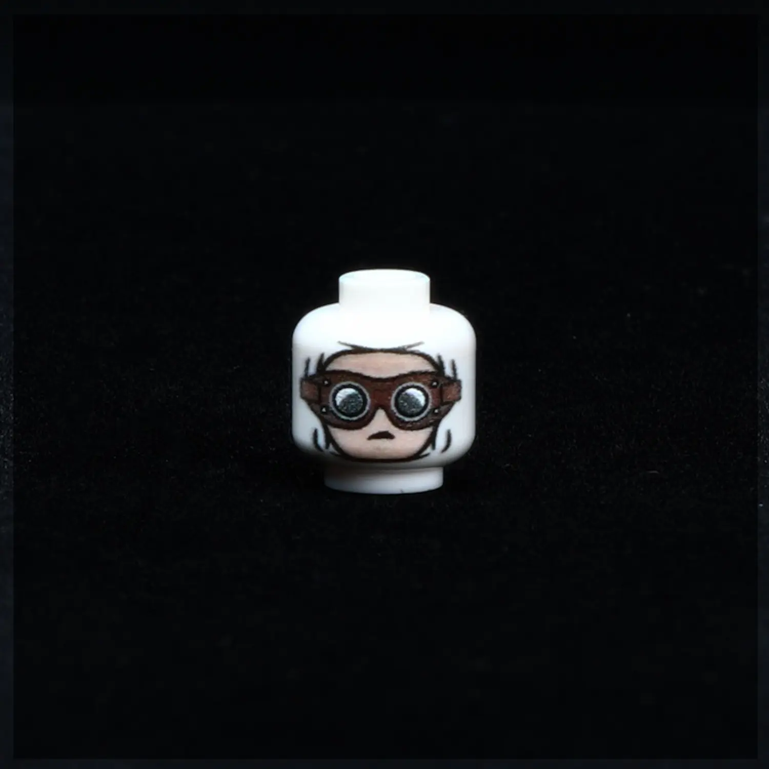 Custom Piece Miniature – head for a German soldier surprise, shock, or alarm – 3D Print for LEGO minifigure