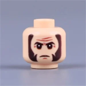 Custom Piece Miniature – head grumpy, angry, and stern old man – 3D Print for LEGO minifigure