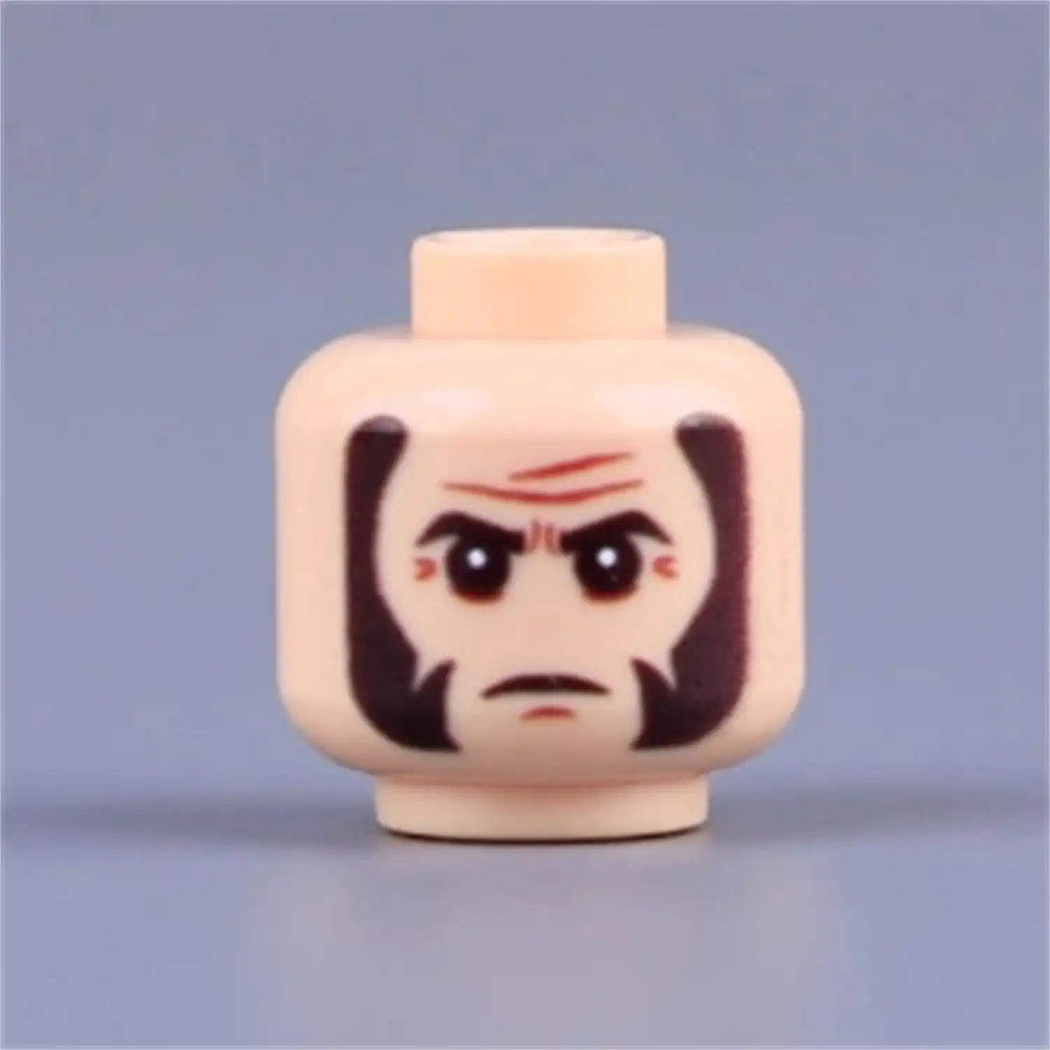 Custom Piece Miniature – head grumpy, angry, and stern old man – 3D Print for LEGO minifigure