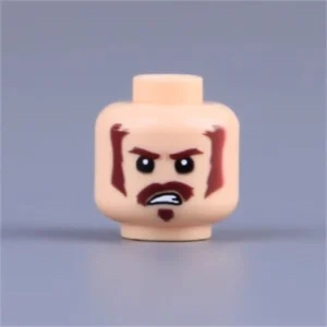 Custom Piece Miniature – head intense anger, fury, or fierce determination – 3D Print for LEGO minifigure