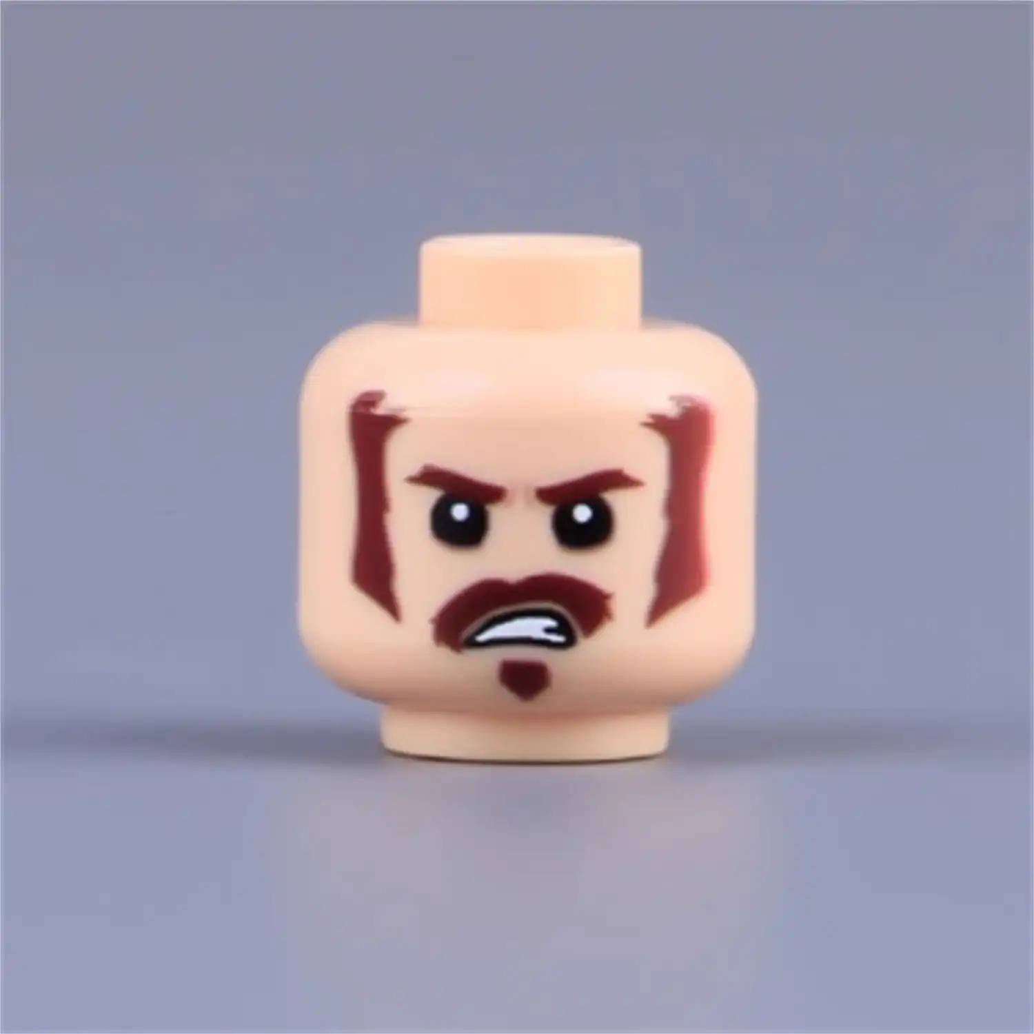 Custom Piece Miniature – head intense anger, fury, or fierce determination – 3D Print for LEGO minifigure