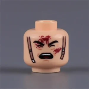Custom Piece Miniature – head scream of pain or a furious battle roar – 3D Print for LEGO minifigure