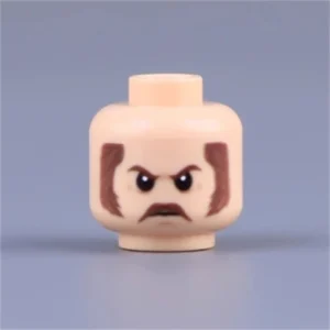 Custom Piece Miniature – head stern and angry grimace – 3D Print for LEGO minifigure
