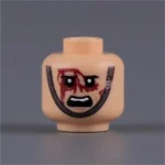 Custom Piece Miniature – head wounded rage or a defiant battle cry – 3D Print for LEGO minifigure