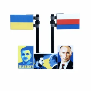 Custom Piece – Russo Ukrainian flag with printed tiles – 3D Print for LEGO Minifigure