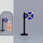 2Custom Piece –  Spanish Blue Division (División Azul) Flag – 3D Print for LEGO Minifigure