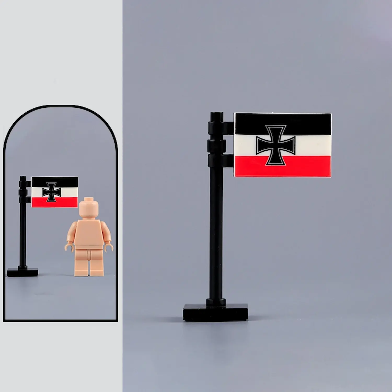 Custom Piece – War Flag (Kriegsflagge) of the German Empire (Deutsches Kaiserreich) – 3D Print for LEGO Minifigure Custom Piece – War Flag (Kriegsflagge) of the German Empire (Deutsches Kaiserreich) – 3D Print for LEGO Minifigure