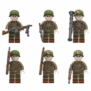 Minifigure - A combat squad of paratroopers from the United States Army's 101st Airborne Division Screaming Eagles (LEGO Compatible)