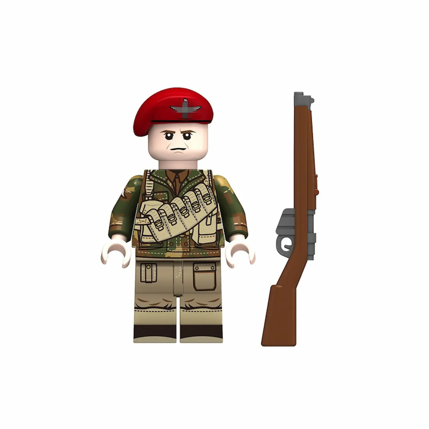 Minifigure - British Paratrooper from an airborne unit during World War II Red Devil 2 (LEGO Compatible)