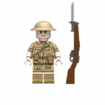 Minifigure - British or Commonwealth infantryman machine gunner (LEGO Compatible)