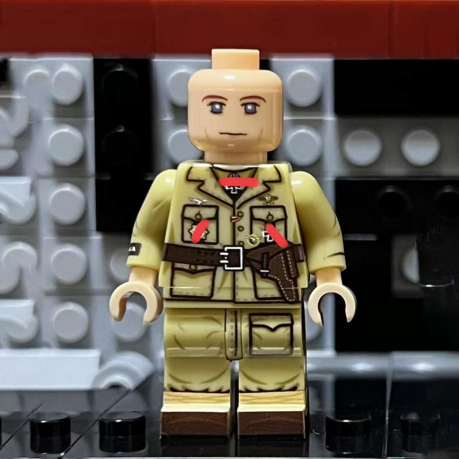 Minifigure - German Luftwaffe (Air Force) fighter ace Hans-Joachim Marseille (Britisches Freikorps) (LEGO Compatible)