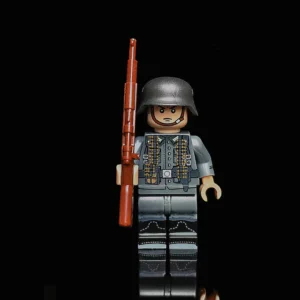 Minifigure - German Machine Gunner from the World War II era (LEGO Compatible)