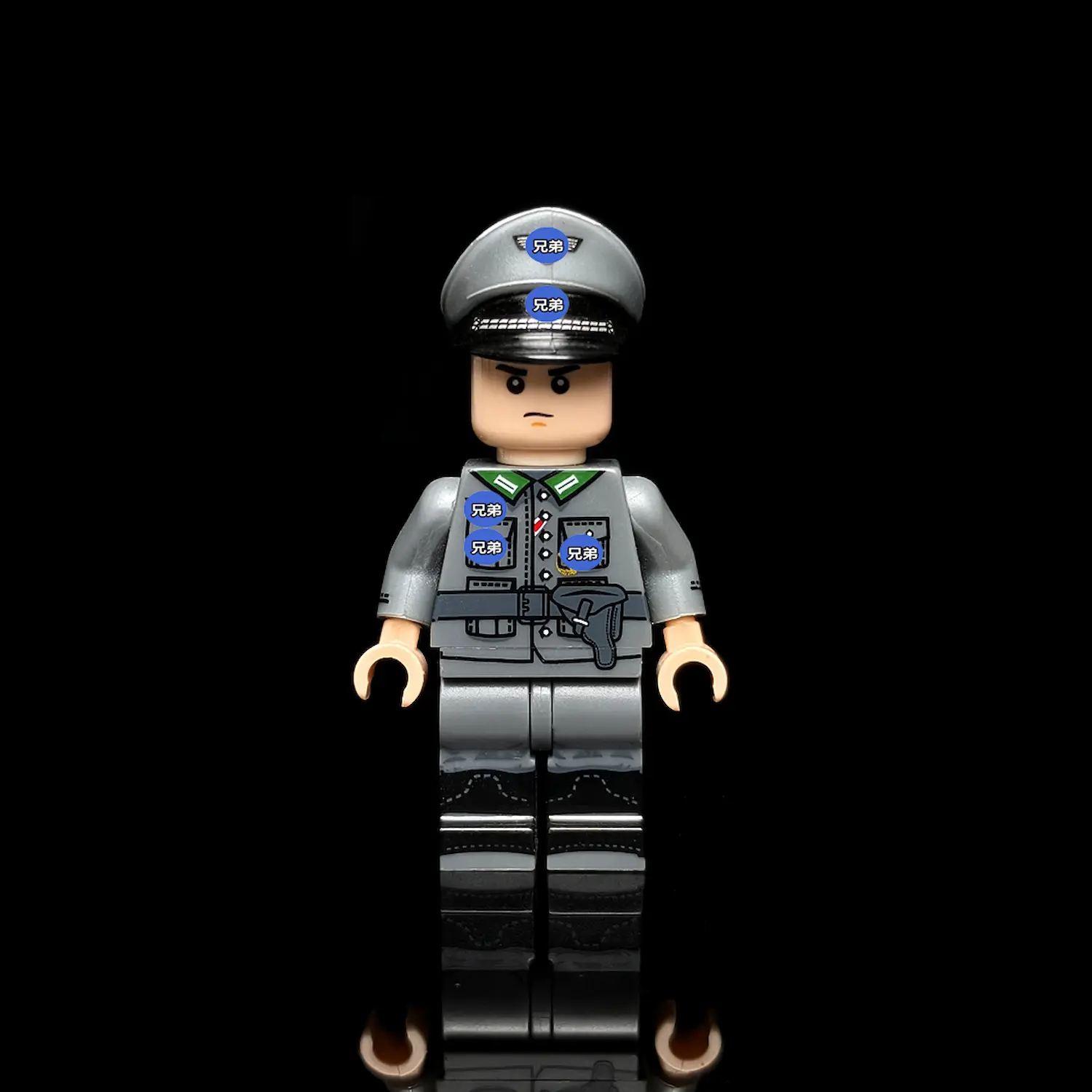 Minifigure - German Officer from the World War II era (LEGO Compatible)
