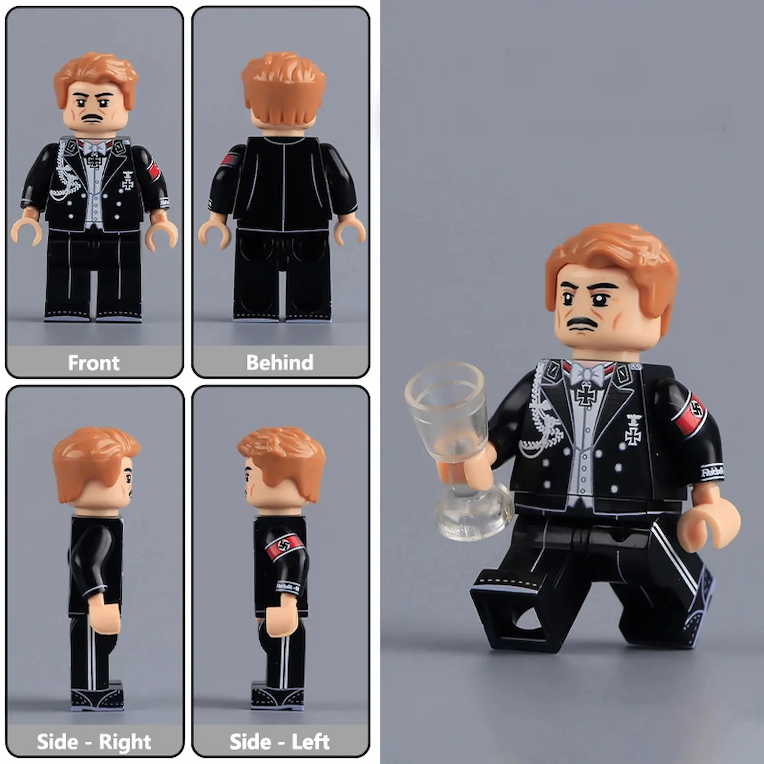 Minifigure - German SS formal dress officer from the World War II (LEGO Compatible) Minifigure - German SS formal dress officer from the World War II (LEGO Compatible)