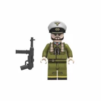 Minifigure - German U-Boat Commander from the Kriegsmarine (Navy) during World War II (LEGO Compatible)
