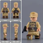 Minifigure - German officer or senior Non-Commissioned Officer (NCO) from the Afrikakorps (DAK) during the North African Campaign of World War II (LEGO Compatible)
