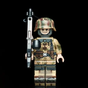 Minifigure - Hermann Machine Gunner from World War II (LEGO Compatible)