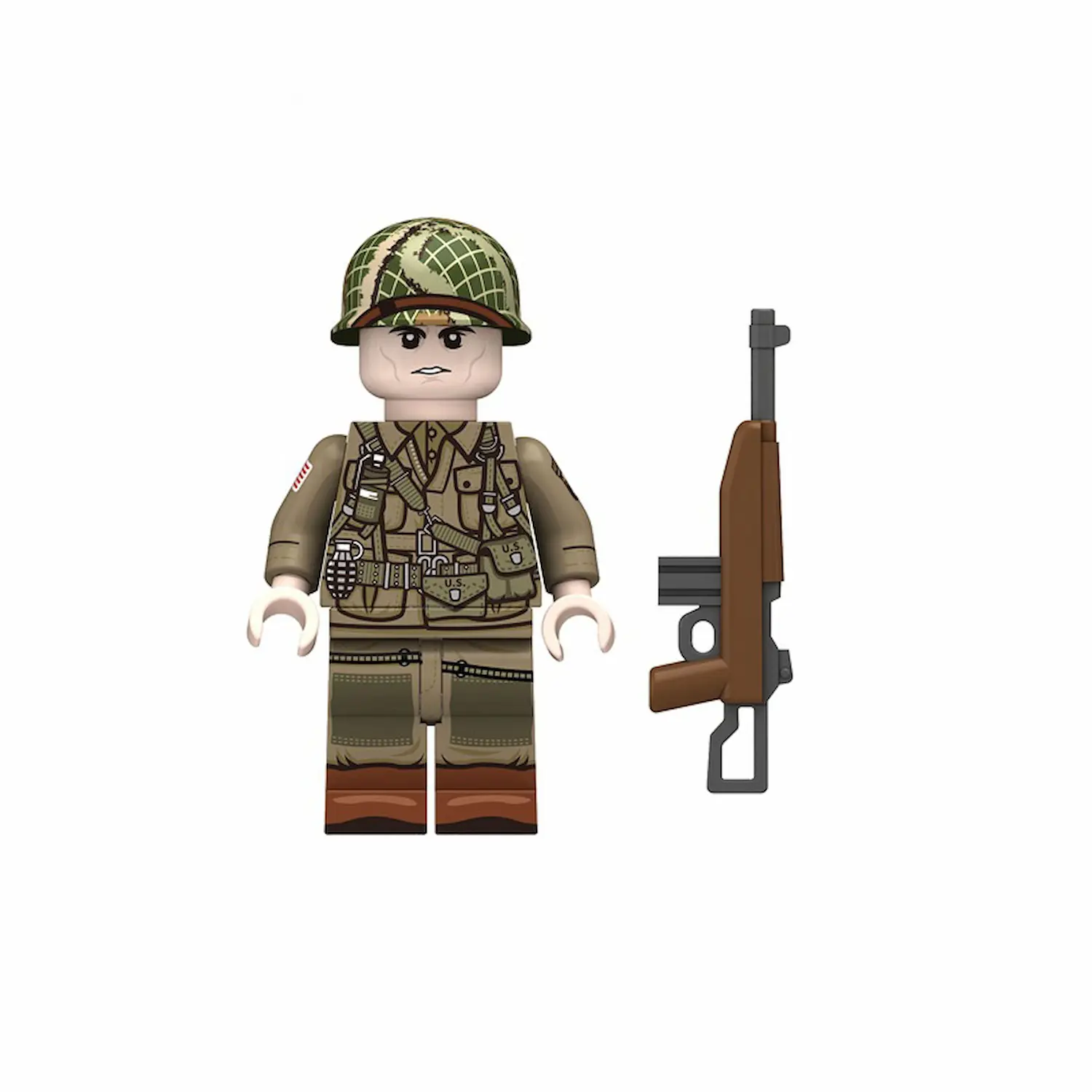 Minifigure - Paratrooper from the United States Army's 101st Airborne Division World War II (LEGO Compatible)