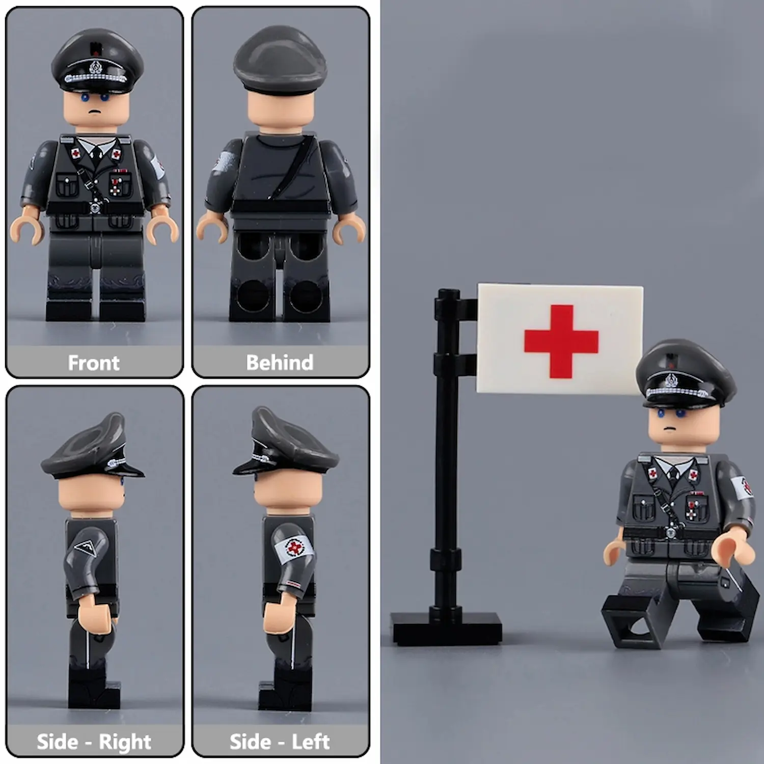 Minifigure - Wachführer Guard Leader Deutsches Rotes Kreuz (DRK) German Red Cross World War II (LEGO Compatible)