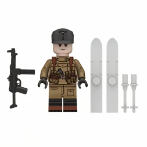 Minifigure - a submachine gunner from the elite Gebirgsjäger (mountain troops) of the German Army (Heer) during the World War II (LEGO Compatible)