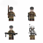 Minifigure - combat squad from the elite Gebirgsjäger (mountain troops) of the German Army (Heer) during the World War II (LEGO Compatible)