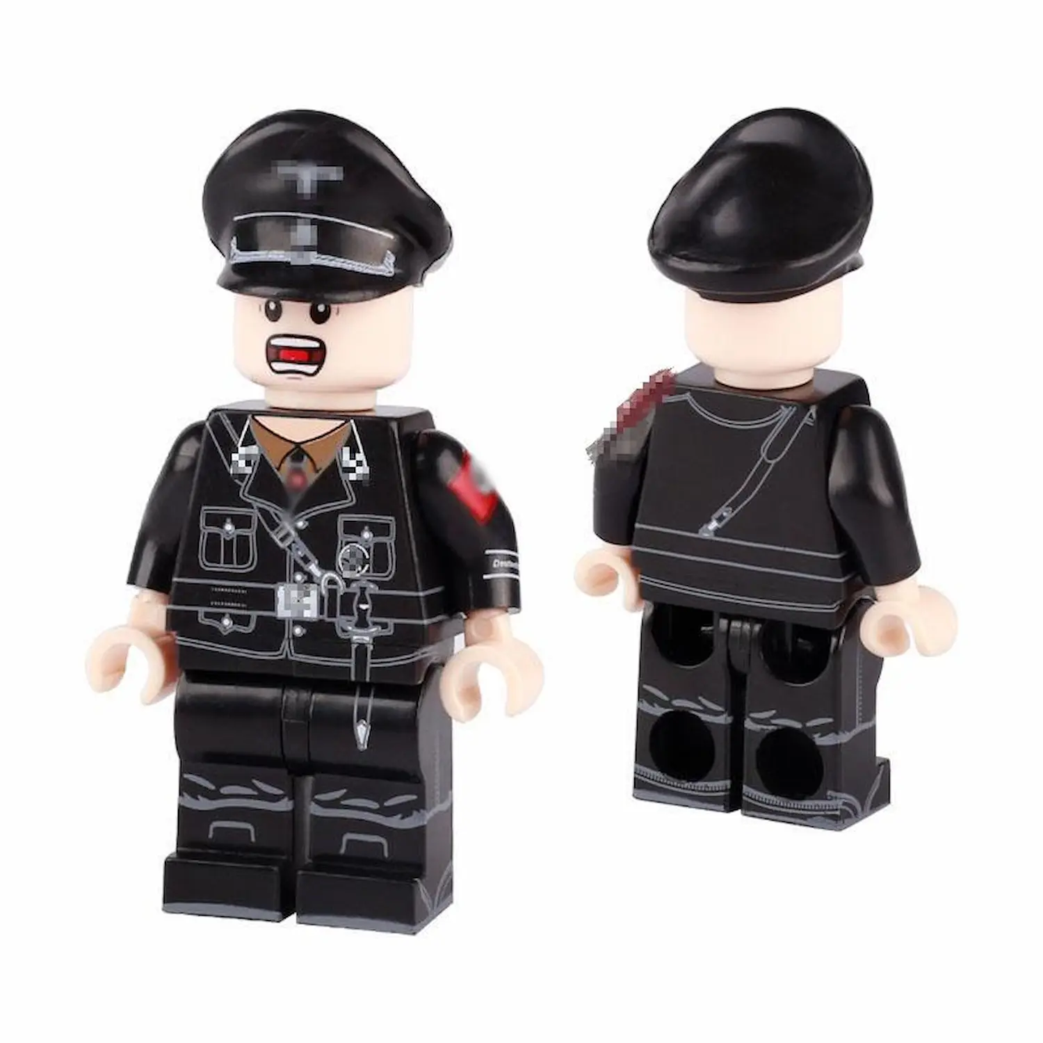Minifigure - officer from the German Schutzstaffel (SS) during the World War II era (LEGO Compatible)
