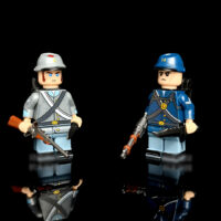 Minifigure - opposing soldiers from the American Civil War, Confederate soldier and Union soldier (LEGO Compatible)