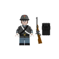 Minifigure - soldier from the Lone Star Guards Confederate States Army during the American Civil War (LEGO Compatible)