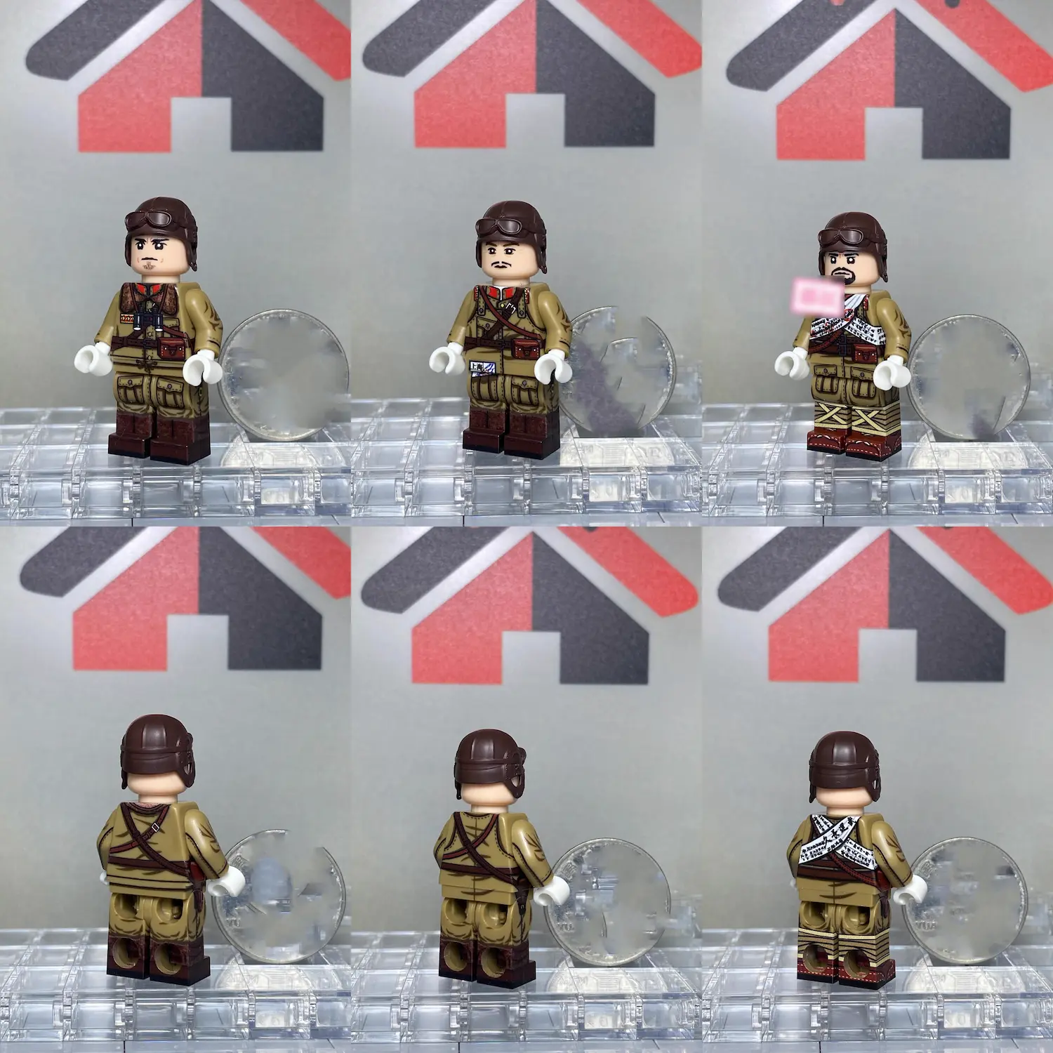 Minifigure - three different Japanese Tank Crewmen from World War II (LEGO Compatible)
